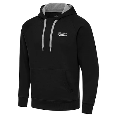 Men's Antigua  Black Darlington Raceway Victory Pullover Hoodie