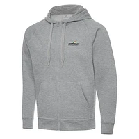 Men's Antigua  Heather Gray Daytona International Speedway Full-Zip Hoodie