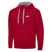 Men's Antigua  Red Daytona International Speedway Full-Zip Hoodie