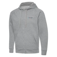 Men's Antigua  Heather Gray Homestead-Miami Speedway Full-Zip Hoodie