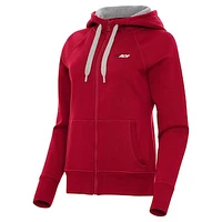 Women's Antigua  Red Richard Childress Racing Women's Victory Full-Zip Hoodie