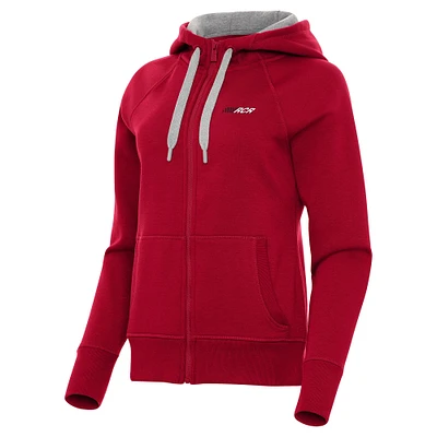 Women's Antigua  Red Richard Childress Racing Women's Victory Full-Zip Hoodie
