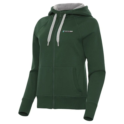 Women's Antigua  Hunter Green Homestead-Miami Speedway Women's Victory Full-Zip Hoodie