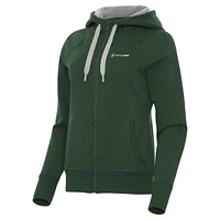 Women's Antigua  Hunter Green Homestead-Miami Speedway Women's Victory Full-Zip Hoodie
