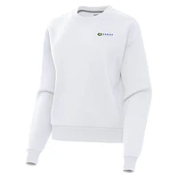 Women's Antigua  White Kansas Speedway Victory Pullover Sweatshirt