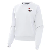 Women's Antigua  White Iowa Speedway Victory Pullover Sweatshirt