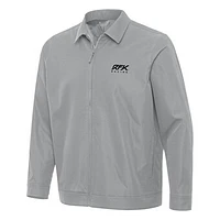 Men's Antigua  Gray Roush Fenway Keselowski Racing Pivot Full-Zip Jacket