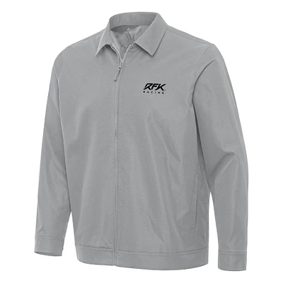 Men's Antigua  Gray Roush Fenway Keselowski Racing Pivot Full-Zip Jacket
