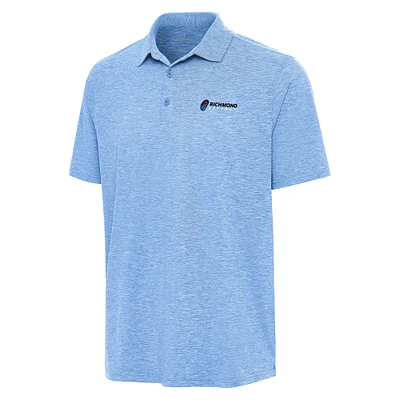 Men's Antigua  Heather Powder Blue Richmond Raceway Par 3 Polo