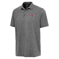 Men's Antigua  Heather Black Martinsville Speedway Par 3 Polo