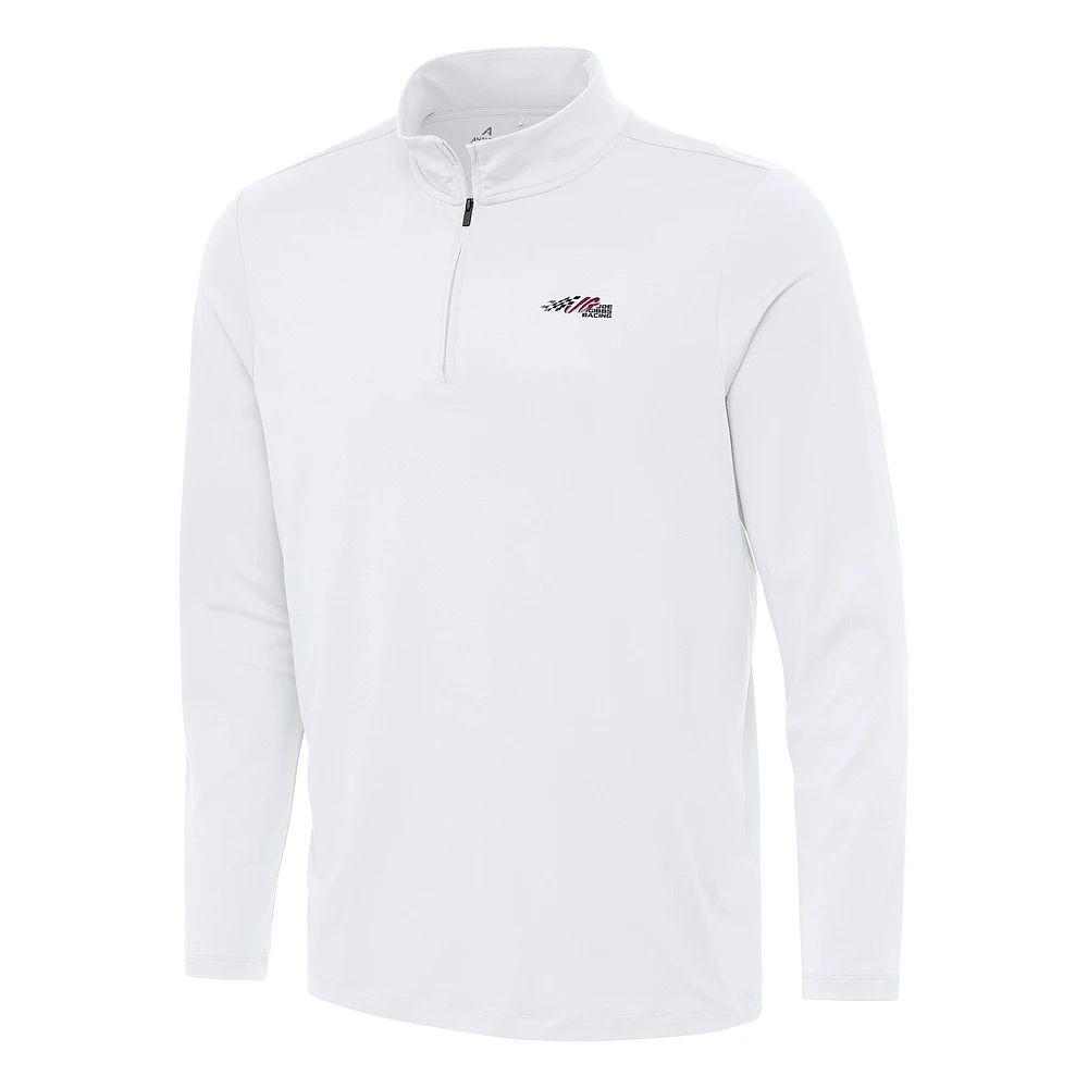 Men's Antigua White Joe Gibbs Racing Reprocess Quarter-Zip Top
