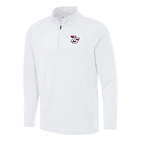 Men's Antigua White Iowa Speedway Reprocess Quarter-Zip Top