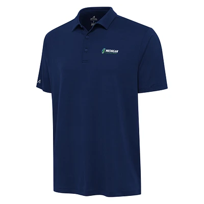 Men's Antigua Navy Michigan International Speedway Reprocess Polo