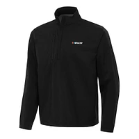 Men's Antigua Black NASCAR Merchandise Brisk Quarter-Zip Pullover Jacket