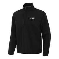Men's Antigua Black Darlington Raceway Brisk Quarter-Zip Pullover Jacket