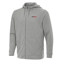 Men's Antigua Heather Gray Richard Childress Racing Effortless Full-Zip Hoodie