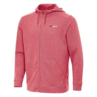 Men's Antigua Heather Richard Childress Racing Effortless Full-Zip Hoodie