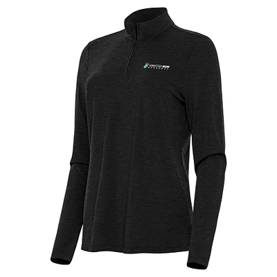 Women's Antigua Heather Homestead-Miami Speedway Bright Quarter-Zip Top