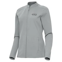 Women's Antigua  Gray Darlington Raceway Regard Full-Zip Jacket