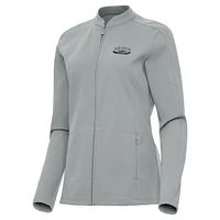 Women's Antigua  Gray Darlington Raceway Regard Full-Zip Jacket