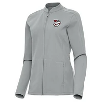 Women's Antigua  Gray Iowa Speedway Regard Full-Zip Jacket