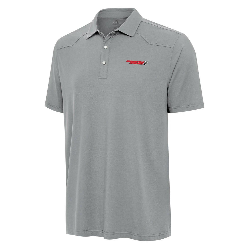 Men's Antigua Gray Martinsville Speedway Western Polo