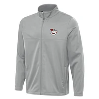 Men's Antigua Gray Iowa Speedway Links 2 Full-Zip Golf Jacket