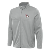 Men's Antigua Gray Iowa Speedway Links 2 Full-Zip Golf Jacket