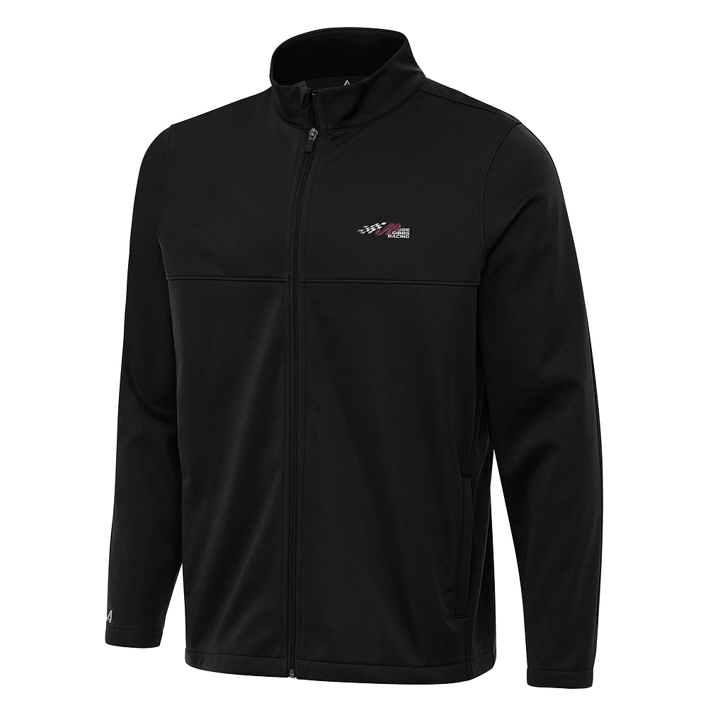 Men's Antigua Black Joe Gibbs Racing Links 2 Full-Zip Golf Jacket