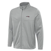 Men's Antigua Gray Joe Gibbs Racing Links 2 Full-Zip Golf Jacket
