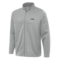 Men's Antigua Gray Joe Gibbs Racing Links 2 Full-Zip Golf Jacket