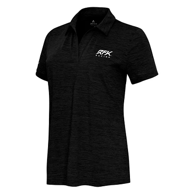 Women's Antigua Heather Roush Fenway Keselowski Racing Layout V-Neck Polo