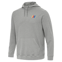 Men's Antigua  Heather Gray NASCAR Cloud Pullover Hoodie