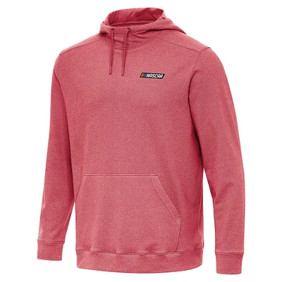 Men's Antigua  Heather Red NASCAR Cloud Pullover Hoodie