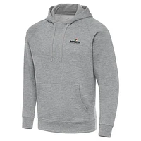 Men's Antigua  Heather Gray Daytona International Speedway Big & Tall Victory Raglan Pullover Hoodie