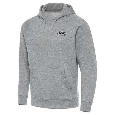 Men's Antigua  Heather Gray Roush Fenway Keselowski Racing Big & Tall Victory Raglan Pullover Hoodie