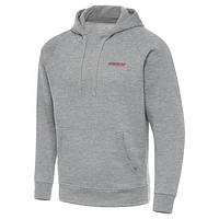 Men's Antigua  Heather Gray Richard Childress Racing Big & Tall Victory Raglan Pullover Hoodie