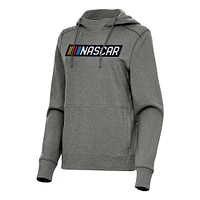 Women's Antigua Heather NASCAR Justice Pullover Hoodie