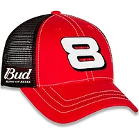 Men's JR Motorsports Official Team Apparel Red/Black Dale Earnhardt Jr. Budweiser Big #8 Adjustable Hat