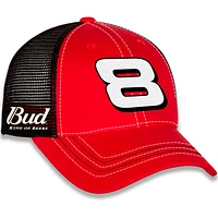 Men's JR Motorsports Official Team Apparel Red/Black Dale Earnhardt Jr. Budweiser Big #8 Adjustable Hat