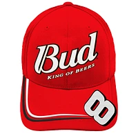 Men's JR Motorsports Official Team Apparel Red Dale Earnhardt Jr. Budweiser Sponsor Adjustable Hat