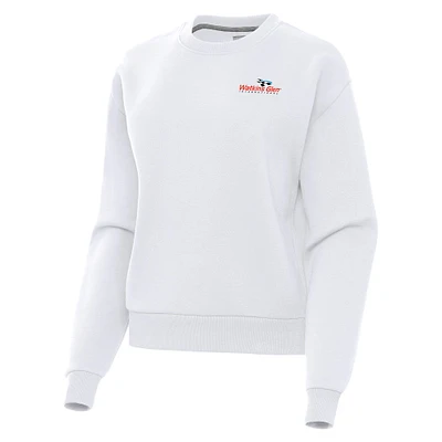 Women's Antigua  White Watkins Glen International Victory Pullover Sweatshirt