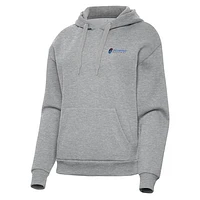 Women's Antigua  Heather Gray Richmond Raceway Victory Pullover Hoodie