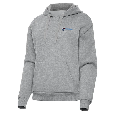 Women's Antigua  Heather Gray Richmond Raceway Victory Pullover Hoodie