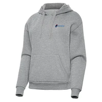 Women's Antigua  Heather Gray Richmond Raceway Victory Pullover Hoodie