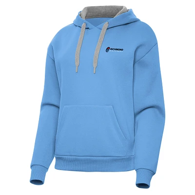 Women's Antigua  Powder Blue Richmond Raceway Victory Pullover Hoodie