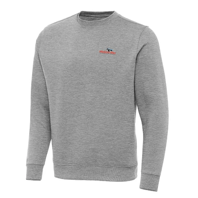 Men's Antigua  Heather Gray Watkins Glen International Victory Pullover Sweatshirt