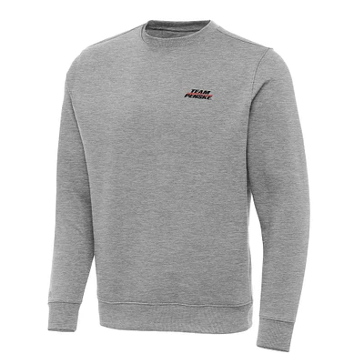 Men's Antigua  Heather Gray Team Penske Victory Pullover Sweatshirt