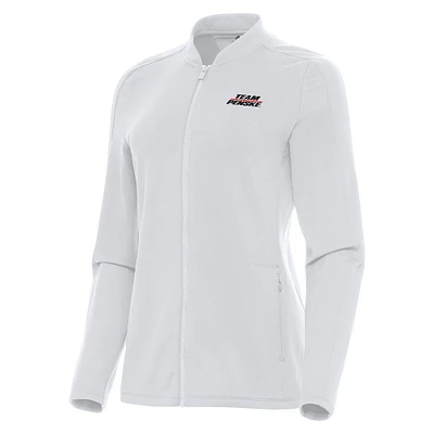 Women's Antigua  White Team Penske Continual Full-Zip Jacket