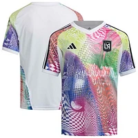 Youth adidas White LAFC 2025 Pride Pre-Match Top